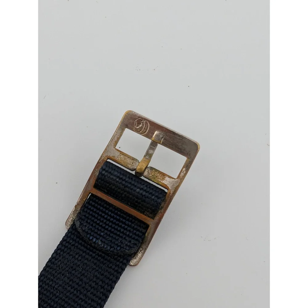 Rare Vintage Bulova Quartz Watch Women Silver 23mm Case Canvas Band- New Battery